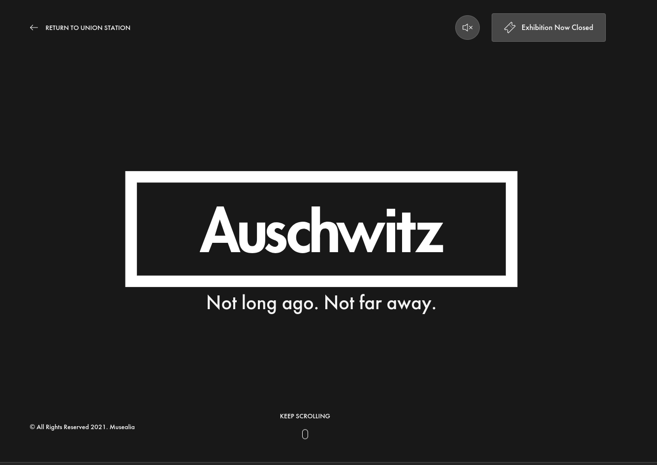 Auschwitz Digital Exhibit Site Intro